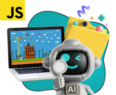 Язык программирования JavaScript + AI. Проектное обучение + геймификация + AI-помощники - КИБЕРшкола программирования для детей, компьютерные курсы для школьников, начинающих и подростков - KIBERone г. Чебаркуль