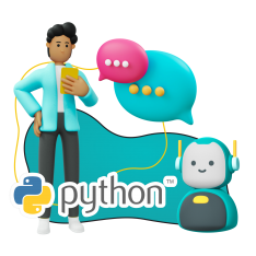 Умный чат-бот на Python - КИБЕРшкола программирования для детей, компьютерные курсы для школьников, начинающих и подростков - KIBERone г. Чебаркуль